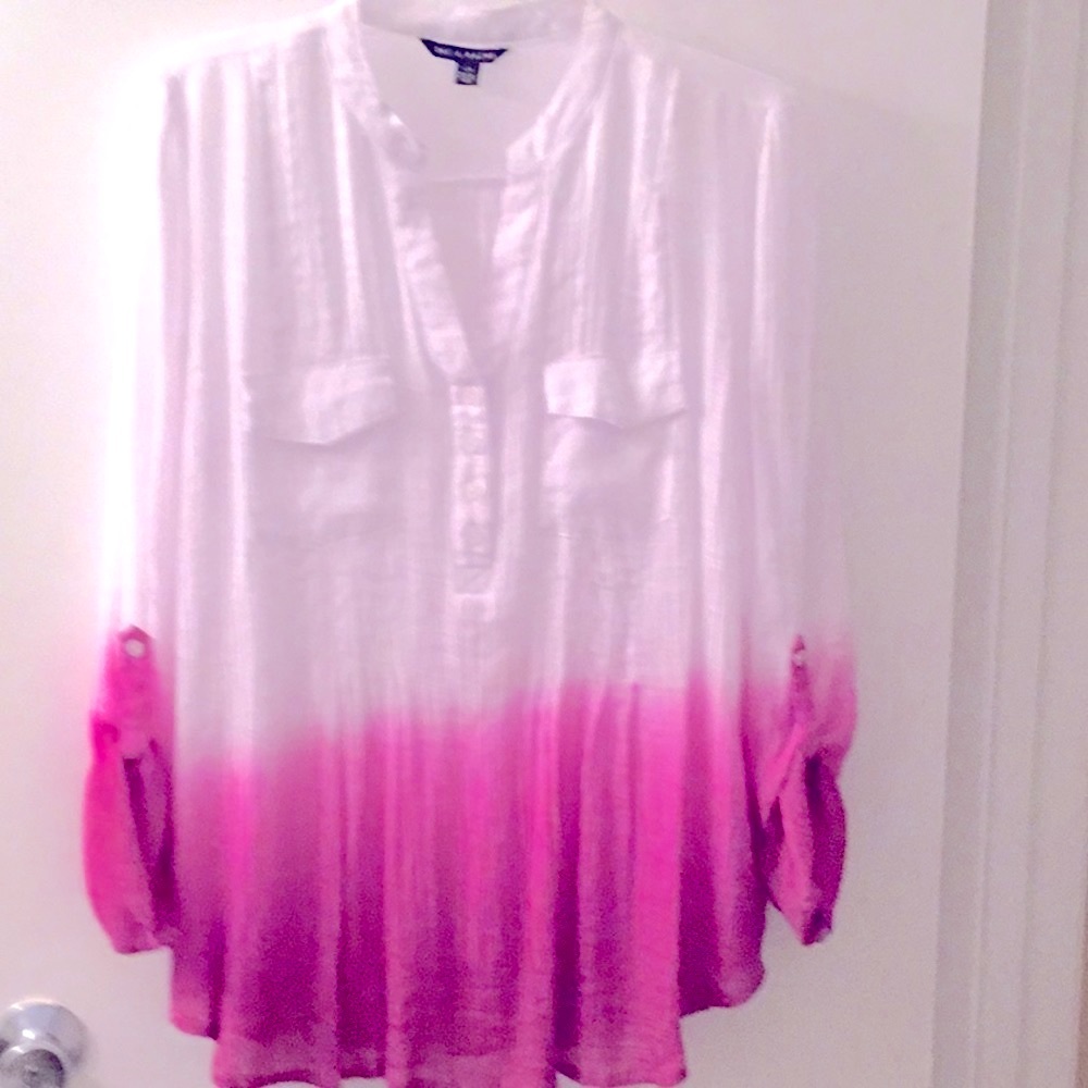 Pink and white ombré style top JUST REDUCED